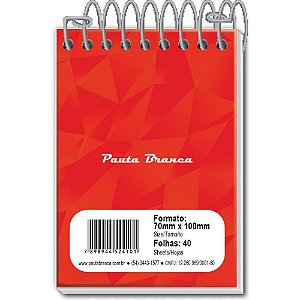 Caderneta Apontamento 1/16 Espiral 40FLS. PCT.C/40