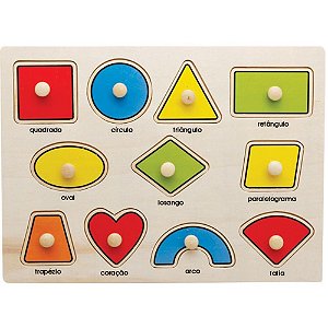 Brinquedo Pedagogico Madeira Encaixe Divertido C/PINOS (7899785590003)