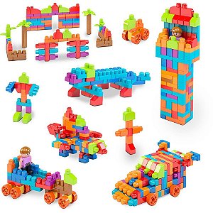 Brinquedo para Montar Mais Blocolandia CLICK 370PCS
