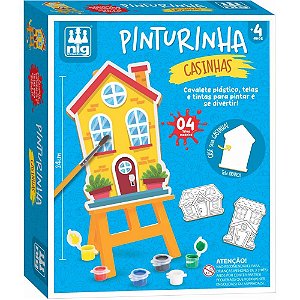 Brinquedo para Colorir KIT Pinturinha Casinhas