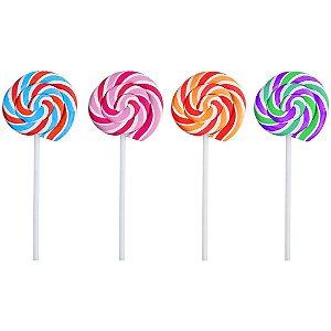 Borracha Decorada TRIS Pirulito 4 Modelos DP.C/24