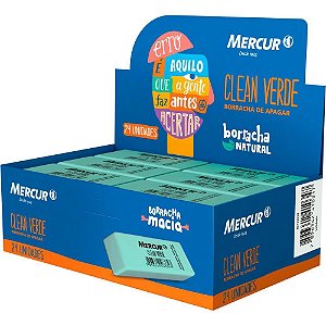 Borracha Colorida Clean Verde CX.C/24