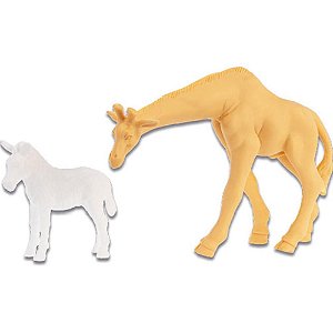 Boneco e Personagem Zebra e Girafa C/CANETINHA LAV
