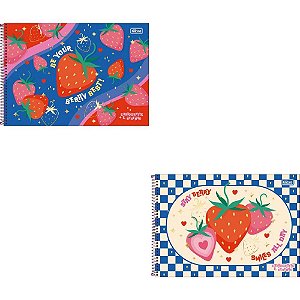 Caderno Desenho UNIV Capa Dura BE BERRY 80FLS Espiral PCT.C/04