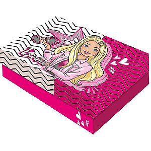 Caixa para Presente com Tampa Barbie Retang. G 25X20X8,5CM PCT.C/03
