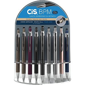 Caneta Esferografica Retratil CIS Touch BPM-06 1.0MM AZ (S) DP.C/12