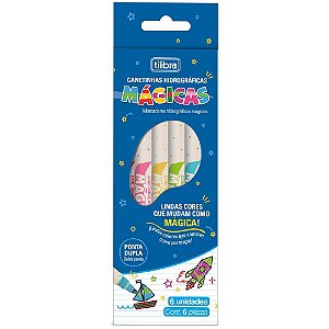 Caneta Hidrografica Magicas 6 Cores 2 Pontas PCT.C/12