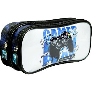 Estojo Duplo Gamer 2ZIP. Preto