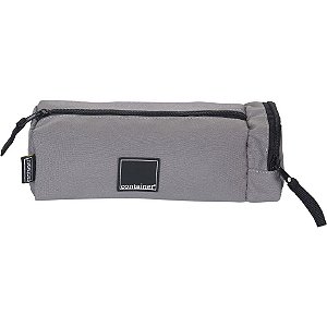 Estojo Simples Tecido Container Colors Cinza