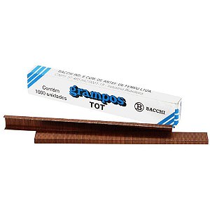 Grampo para Grampeador TOT Cobreado 1000 Grampos PCT.C/10