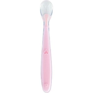 Kit Alimentacao Colher BABY Rosa SILICONE/ANAT