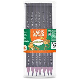 Lapis Preto Jumbo Leo e Leo HB 17,5CM Triangular POTE-36