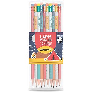 Lapis Preto Redondo Decorado Camping HB C/BORRACHA (S) POTE-72