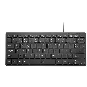 Teclado USB Basico SLIM Compacto Preto