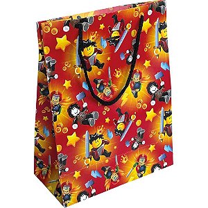 Sacola para Presente Decorada Infantil M 27X21X10CM (S) PCT.C/10