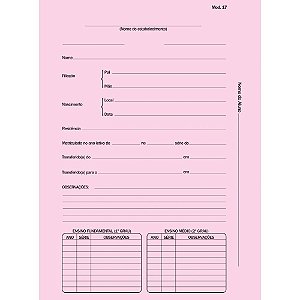 Pasta do Aluno Pasta Modelo 17 240X325MM Rosa PCT.C/50