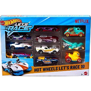 Hot Wheels DIE-CAST LETS Race 10-PACK Sortido