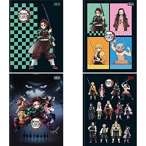 Caderno Brochurao Capa Dura Demon Slayer 80FLS PCT.C/05