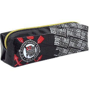 Estojo Simples Corinthians PVC M Cristal