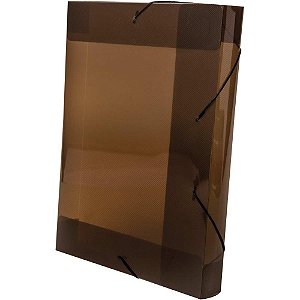 Pasta ABA Elastica Plastica Oficio 55MM Fume Delloline PCT.C/10