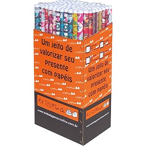Papel Presente Natal 66X96CM Mono Sortido CX.C/120