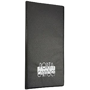 Porta Cartoes de Visita Preto 110X250MM P/80 Cartoes PCT.C/04