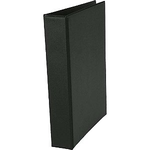 Fichario de PVC 1/4 Preto Liso Lombo 40MM PCT.C/08