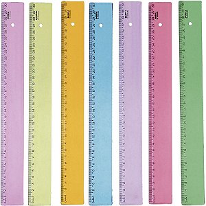 Regua de Poliestireno NEW Line Cores Sortidas 30CM. PCT.C/10