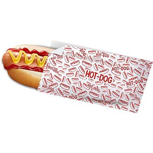 Embalagem para Alimentos Saco Fundo Hotdog 11X20X2CM PCT.C/100