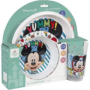 Kit Alimentacao Mickey C/3 Pecas