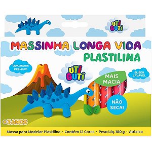 Massa para Modelar Utiguti 12 Cores 180G. Premium PCT.C/12