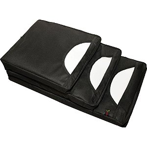 Porta Sacola P/BALCAO 3 Bolsos NYLON Preta