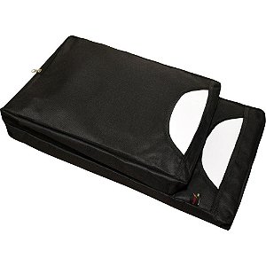 Porta Sacola P/BALCAO 2 Bolsos NYLON Preta