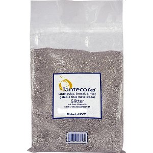 Glitter PVC Prata 500G. Pacote