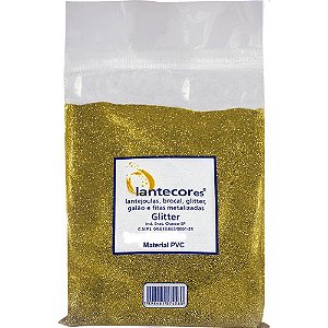 Glitter PVC Ouro 500G. Pacote