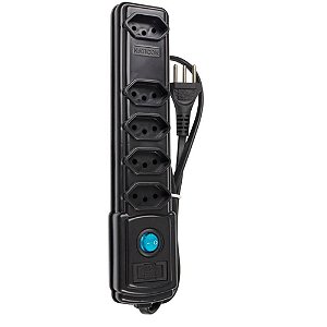 Filtro de Linha 5 Tomadas 1,0M Bivolt Preto