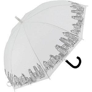 GUARDA-CHUVA Transparente Gotas 82CM (S)