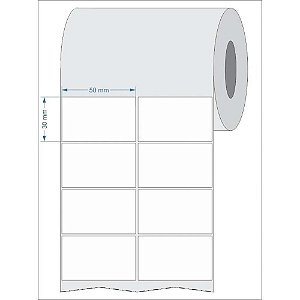 Etiqueta para Codigo de Barras Couche 50X30X30M 2CARREIRAS Rolo (618231772391)