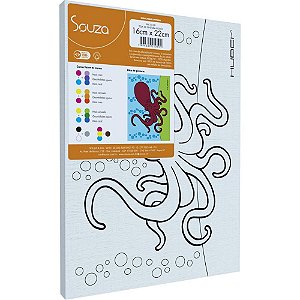 Tela para Pintura Riscada 16X22CM. Polvo PCT.C/06