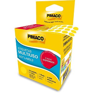 Etiqueta Redonda TP-12 Amarela Rolo C/4000 ETIQ Rolo