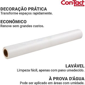 Contact Liso 45CMX10M Brilho Branco Rolo