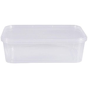Pote Descartavel 500ML.RETANGULAR Tampa C/LACRE PCT.C/10