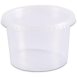 Pote Descartavel 500ML.REDONDO C/TAMPA PCT.C/24