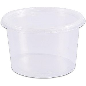 Pote Descartavel 1000ML.REDONDO C/TAMPA PCT.C/24