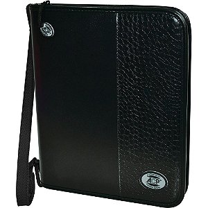 Fichario com Ziper Croco BLACK Completo