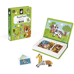 Livro Magnetico Infantil Vida Animal 40 Pecas
