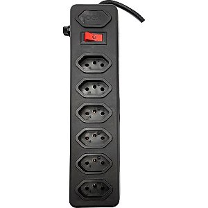 Filtro de Linha 6 Tomadas 1,5M 10A Preto