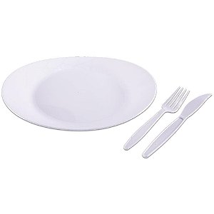 Kit Festa Descartavel Churrasco Prato+garfo+faca BC PCT.C/10