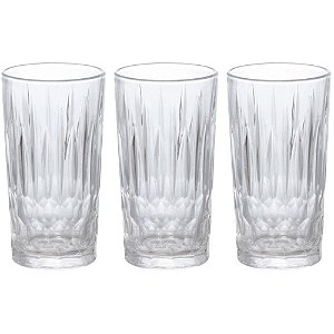 Copo de Vidro LONG DRINK CRIS 265ML 3PCS Jogo