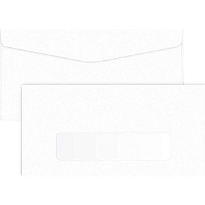 Envelope Oficio 114X229 75G Branco com Janela CX.C/1000
